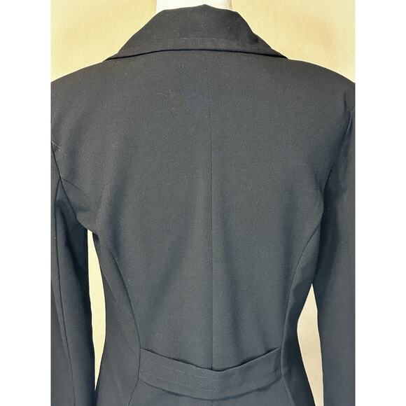 A Byer Women’s Sz M Single Button Solid Black Blazer Career Casual Preppy - Picture 6 of 16